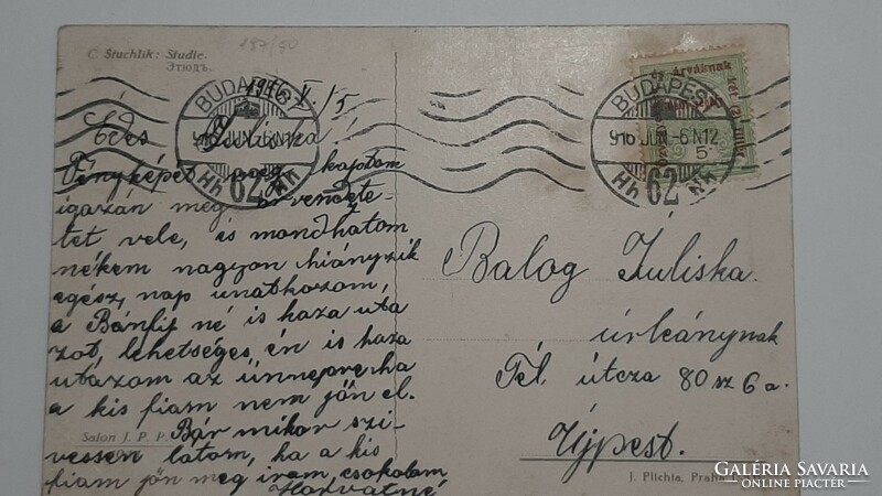 Hölgy levelezőlap 1916 -ból