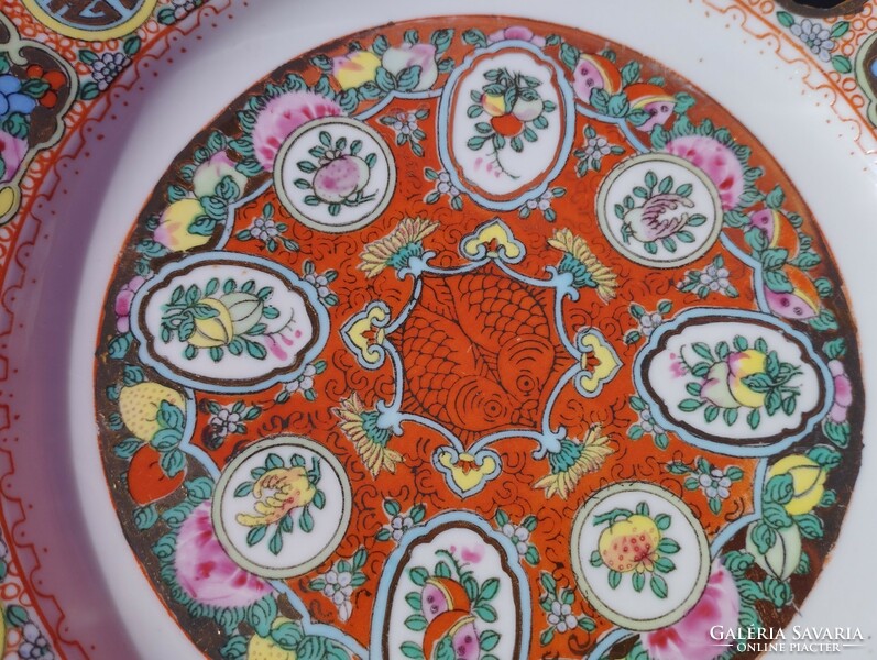Gyönyörű, kézzel festett kínai porcelán sütis tányér, dísztányér