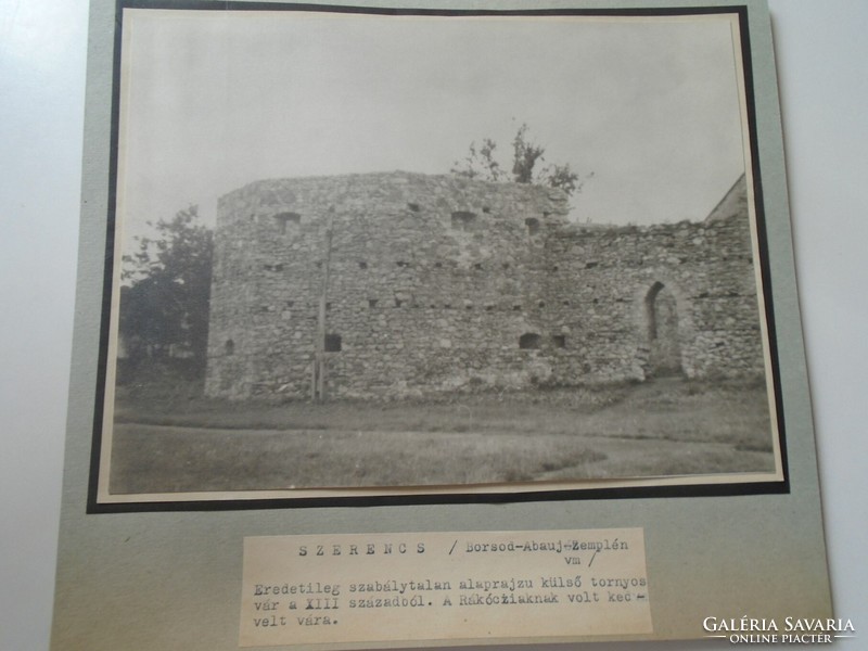D198443 szerencs - szerencsi castle - baz vm.- Old large photo 1940-50's mounted on cardboard