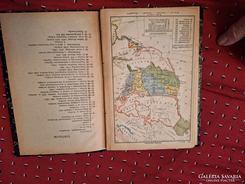 1924 Atlas for teaching world history károly kugotovicz dr. Hungarian Geographical Institute rt.