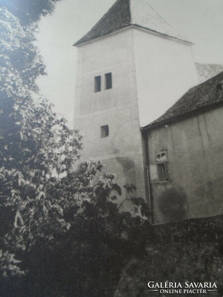 D198456 KŐSZEG Jurisics vár régi nagyméretű fotó 1950's évek kartonra kasírozva