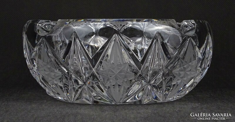 1O772 polished crystal ashtray 15 cm 1.265 Kg