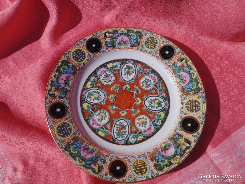 Beautiful, hand-painted Chinese porcelain cookie plate, decorative plate
