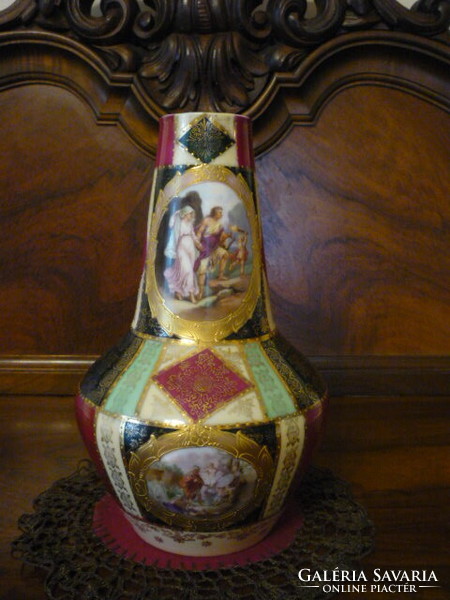 ​Alt wien porcelán váza, régi, 24 cm. magas 2108 23