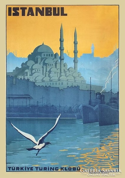 Törökország vintage utazási reklám plakátok reprint Isztambul Izmir vásár Orient Express