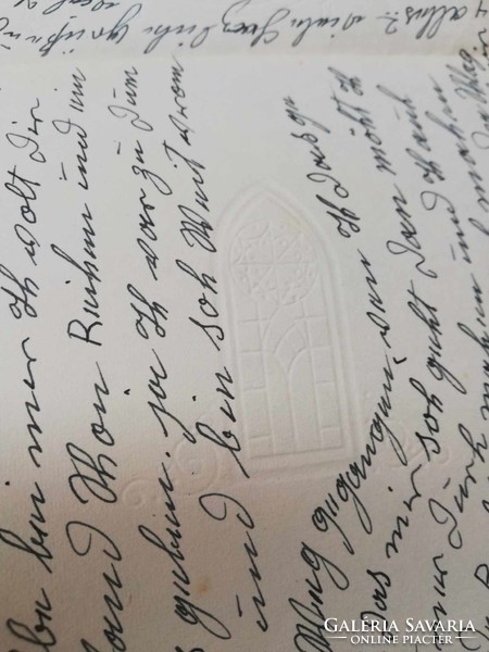 2 db régi dombornyomott kinyitható levél-levelezőlap-papírrégiség