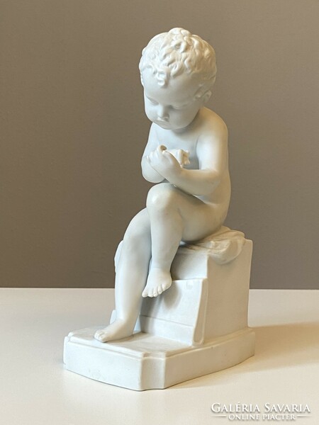 W. Goebel 1935-1937 biscuit porcelain boy putto statue 25 cm