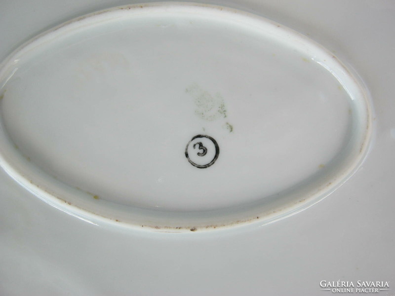 Zsolnay porcelán nagy méretű pecsenyés kínáló tál