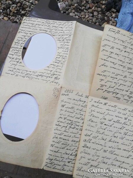 2 db régi dombornyomott kinyitható levél-levelezőlap-papírrégiség