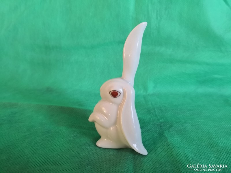 Herend porcelain red-eyed white bunny (rabbit)