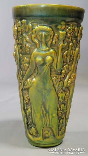 Zsolnay váza - szüretelő pohár