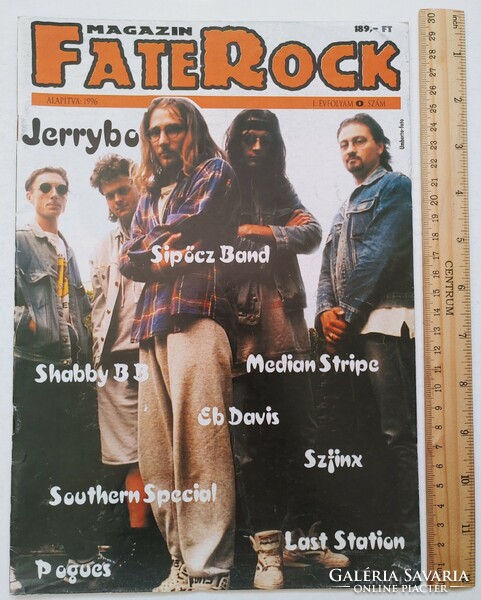 FateRock magazin 96/8 Jerrybo Sipőcz Band Pogues Szfinx Shabby BB Southern Special Ed Davis