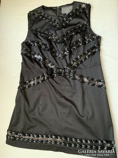 New designer dress with sequins, sewn on, shiny dress, size 46
