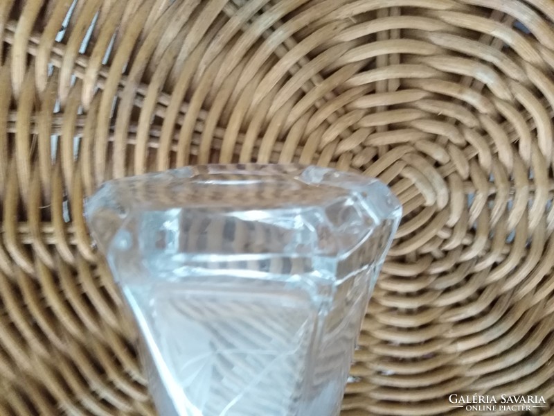 Mini üveg váza - metszett mintákkal