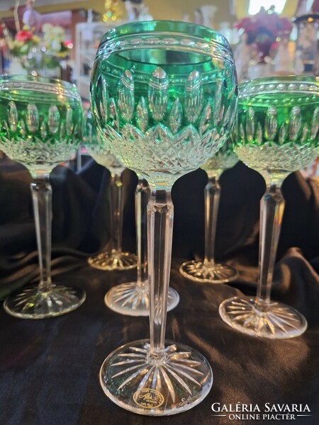 Green lip crystal wine set (6pcs)