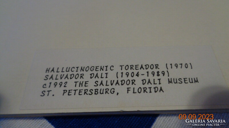 Salvator dali, museum recording of the work, stamped, 17 x 11 cm + passepartout