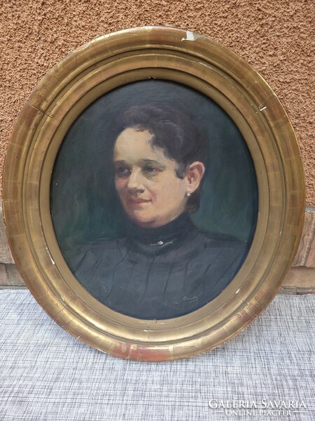 Ödön Heller (1878 - 1921) - portrait Adolfné Bokor (wife of a famous Szeged pharmacist)