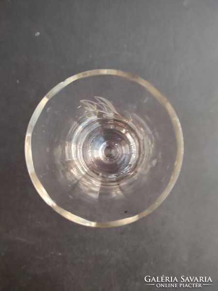 Monogramos antik bieder üveg pohár - EP