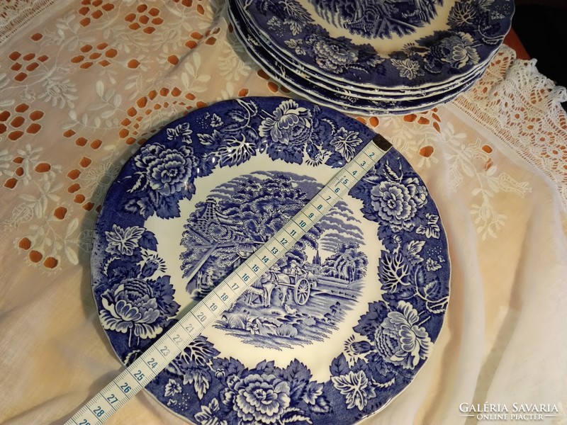 English, scenic porcelain flat plate.