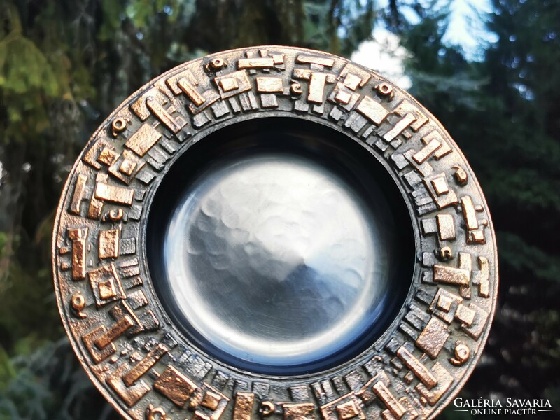 Applied arts bronze bowl, Szilágy