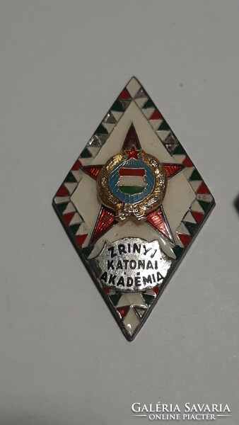 Zrínyi military and police officer academic badges 1960s-70s