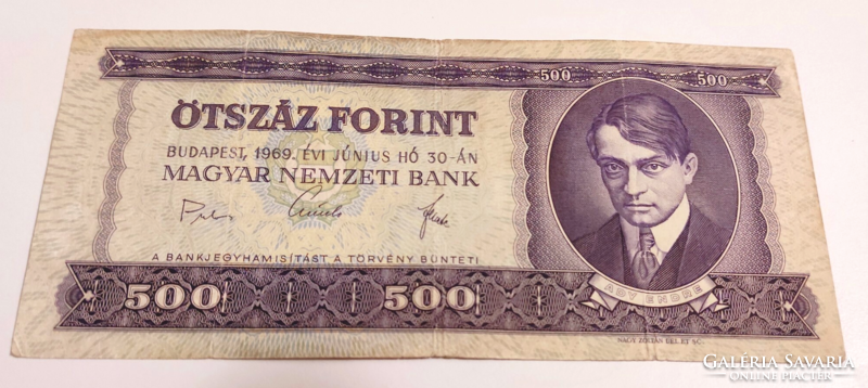 500-Forint-1969-Ady