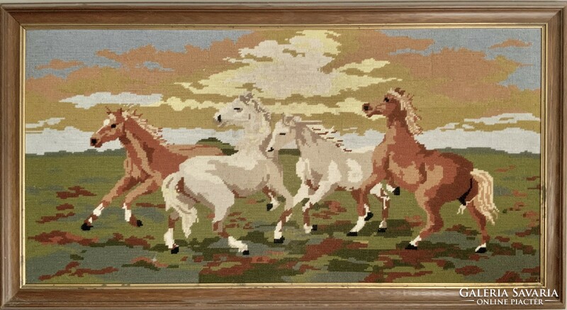 Huge tapestry picture - horses