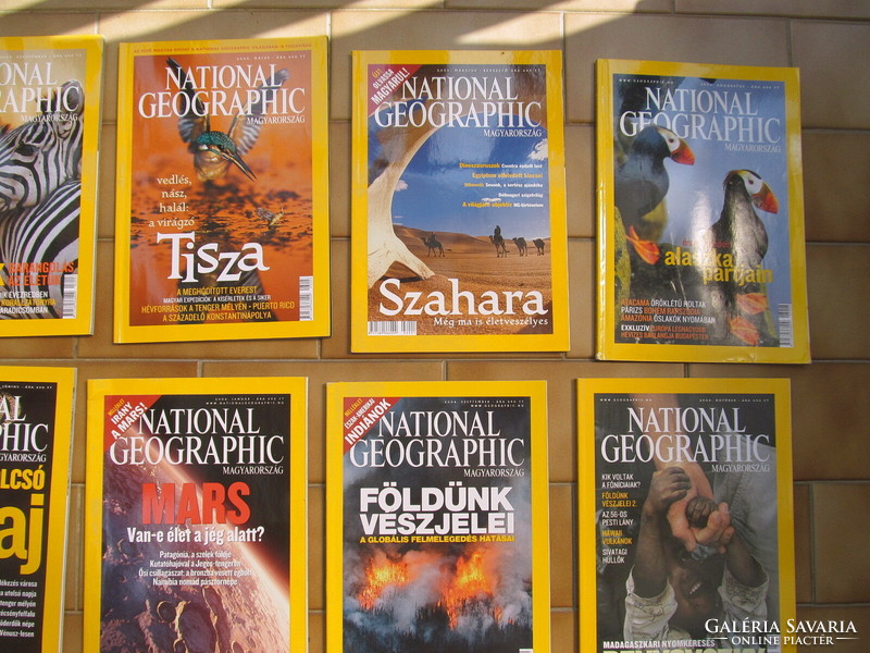 Újszerű National Geographic Magazin (2003-2004-2005-2006-2007-2008) Tisza, Afrika, Szahara, Mars ...