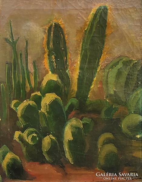 Barta István (1892 - 1976) Mediterrán Táj c. festménye korai 1920-30-as évekből Eredeti Garanciával!