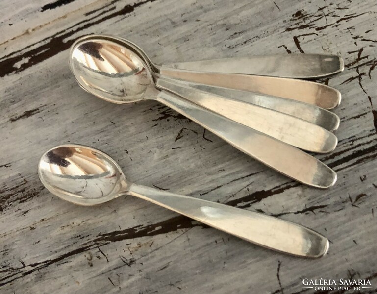 Silver-plated (100) small spoons coffee spoons 6 pcs