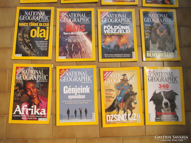 New national geographic magazine (2003-2004-2005-2006-2007-2008) Tisza, Africa, Sahara, Mars ...