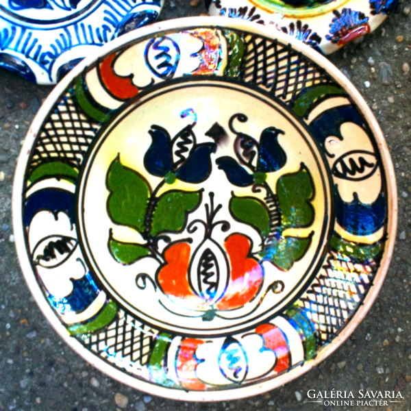 Korond_glazed ceramic wall plates_3 pcs together