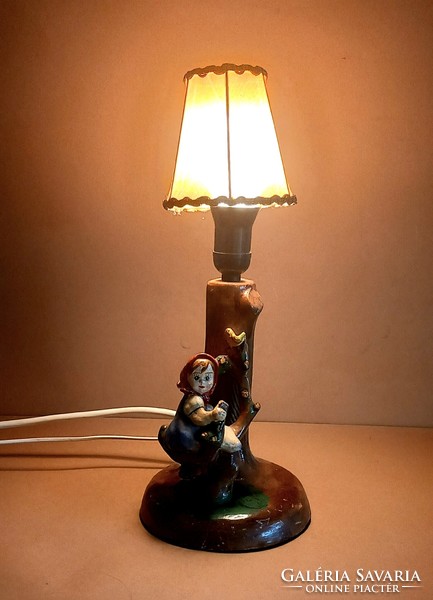Ceramic astral lamp antique figural negotiable design art deco