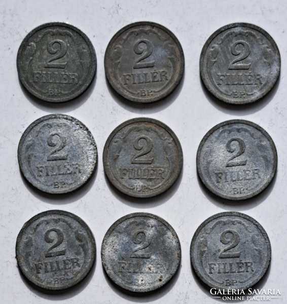 Hungary 9 pieces of 2-filer lot (t 16)