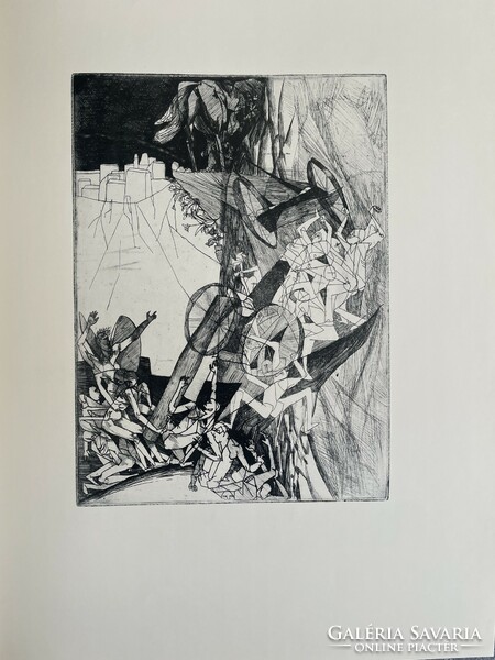 Béla Kondor seventeen etchings, offset folder, corvina 1980