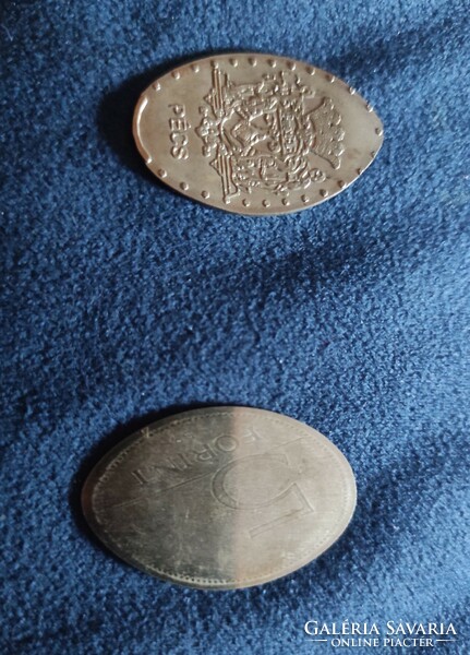 Two printed coins