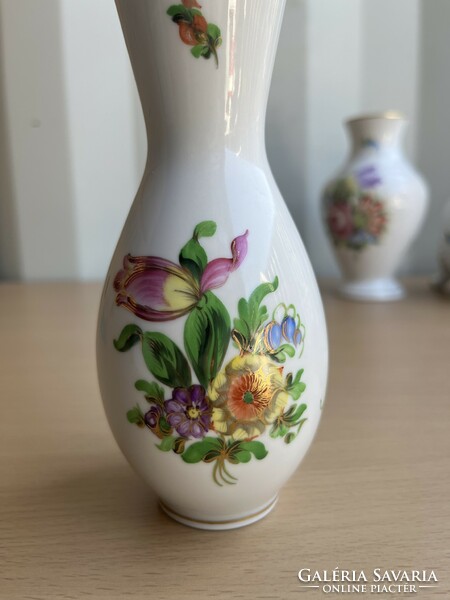 Herendi Festett Virágmintás Porcelán Váza A57