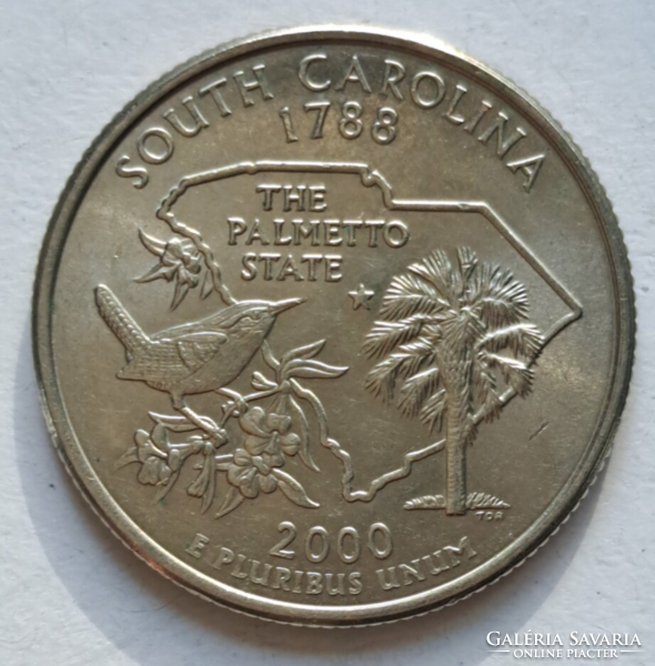 2000 South Carolina Commemorative USA Quarter Dollar 