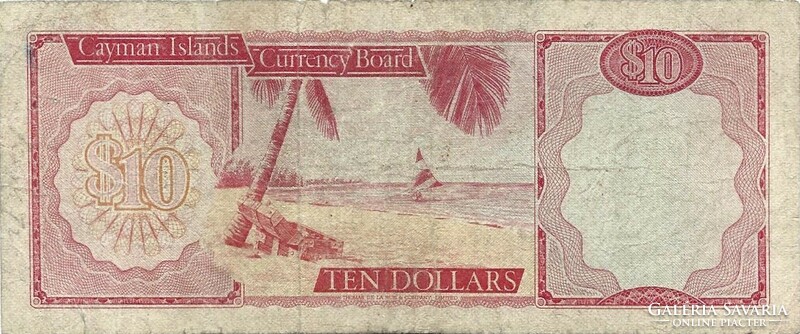 10 Dollars 1971 Cayman Cayman Islands very rare