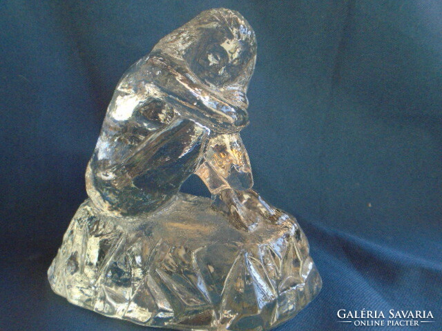Longing lead crystal artwork with female nude sculpture 1000 grams kept in a perfect display case