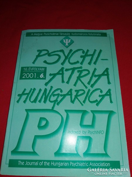 2001/6 Psychiatria hungarica: the scientific journal of the Hungarian psychiatry association, according to pictures