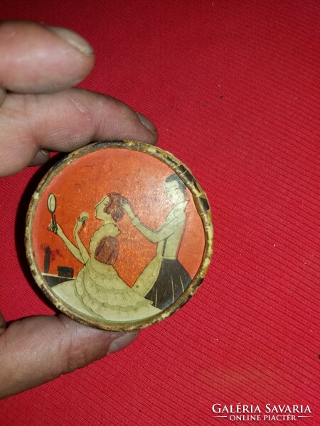 Antique 1930s Hungarian hudnut piper cosmetic powder paper box in good condition as shown in the pictures
