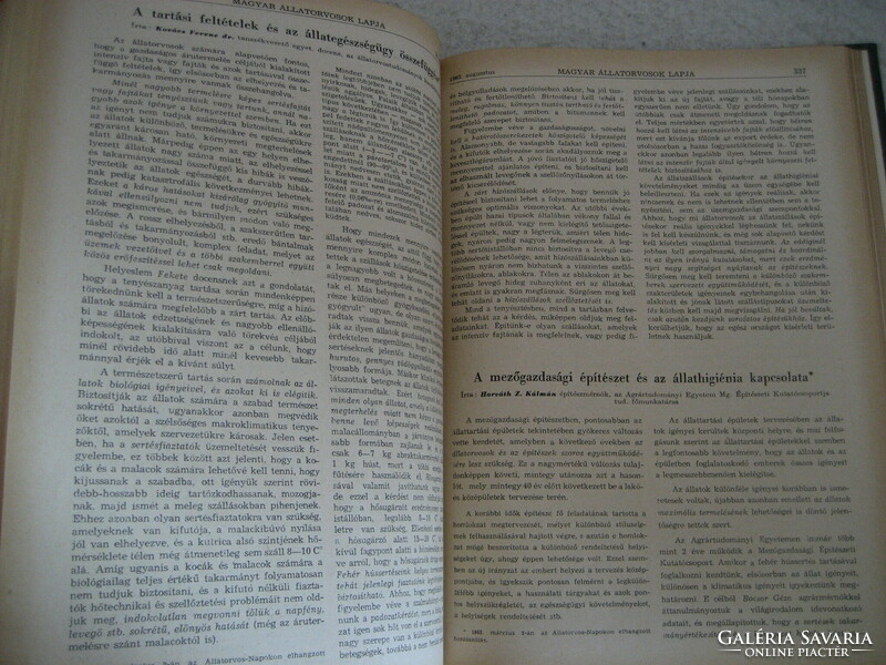 Journal of Hungarian veterinarians 1963