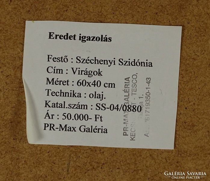 1P095 Széchenyi Szidónia : "Virágok"