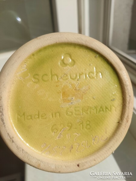 Scheurich Germany vase green retro vintage midcentury