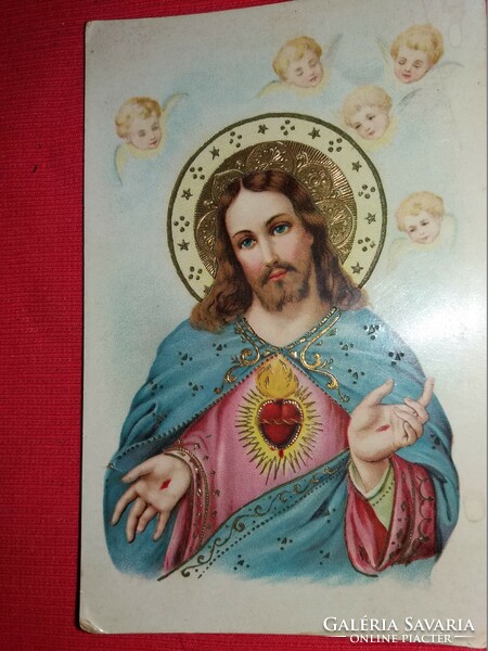 Antique religious postcard with images of Jesus Christ