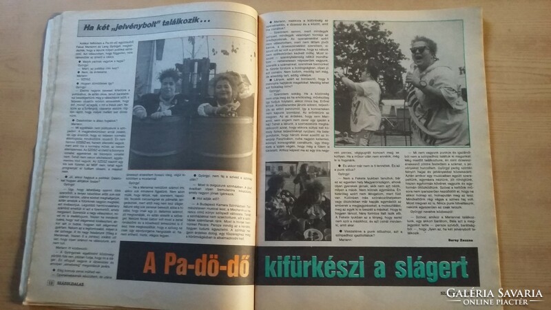 1991-es Százoldalas Szabad föld. Címlapon a Pa-dö-dő. Riport:Gregor, Bubik, Kibédi, Mádl Ildikó sakk