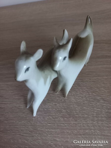 Pair of Zsolnay Goats porcelain figurines