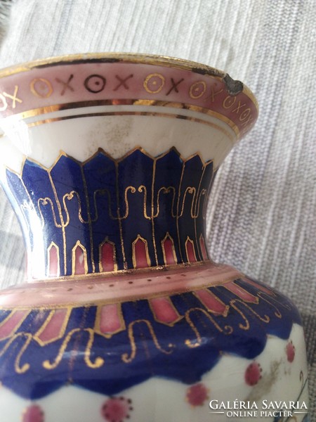 Kézi festett, kerámia váza -  antik jelleggel