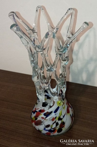 Muránói üveg váza. 28 cm magas